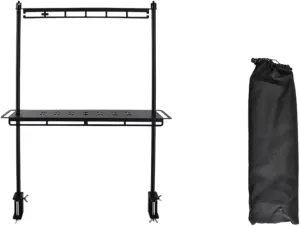 Mountainhikers Aluminum Storage Rack Set Laptop Table Portables Drying Rack for Camping and Travel