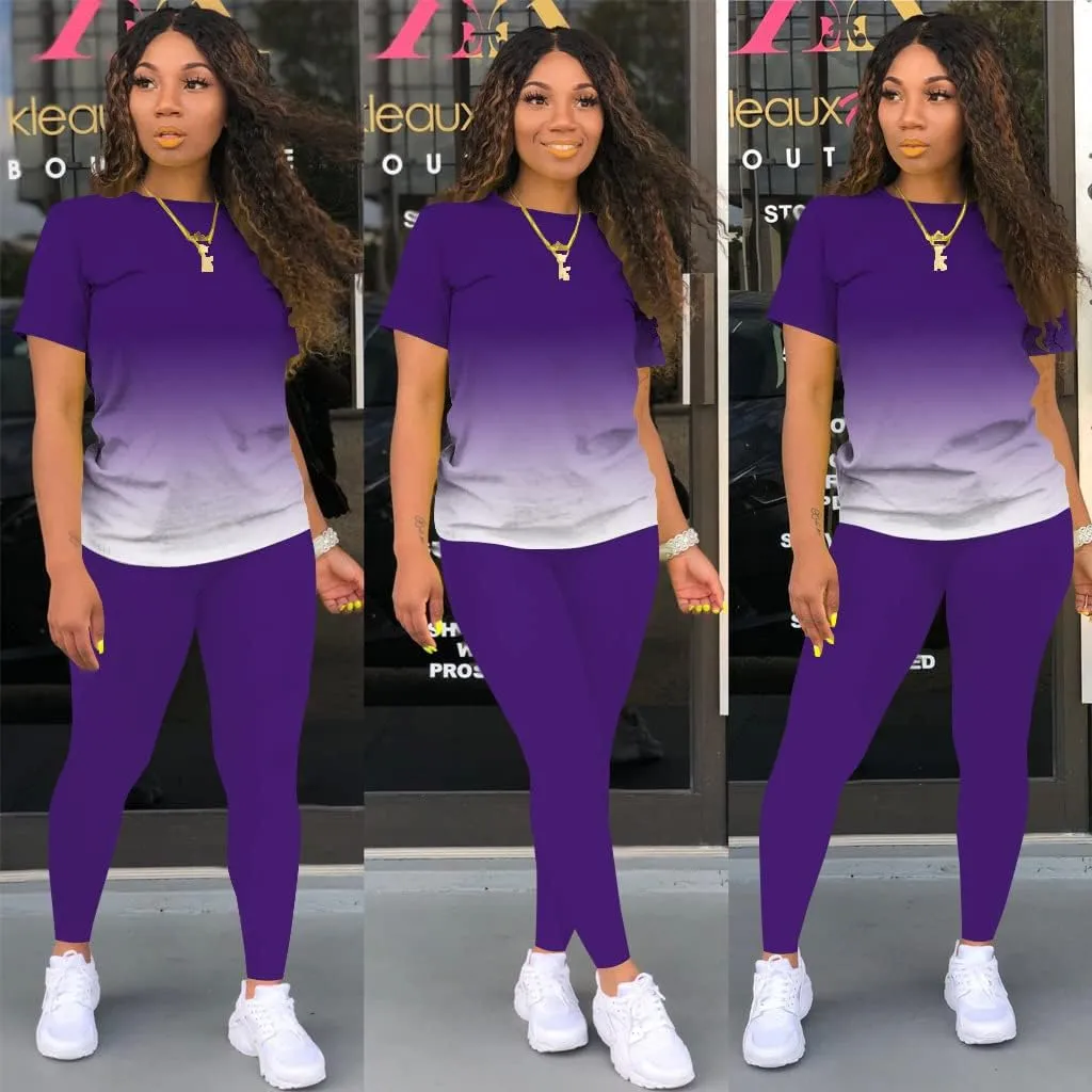 Mrskoala Women Two Piece Outfits Summer Sweatsuits Matching Jogger Sets Loungewear Tracksuit