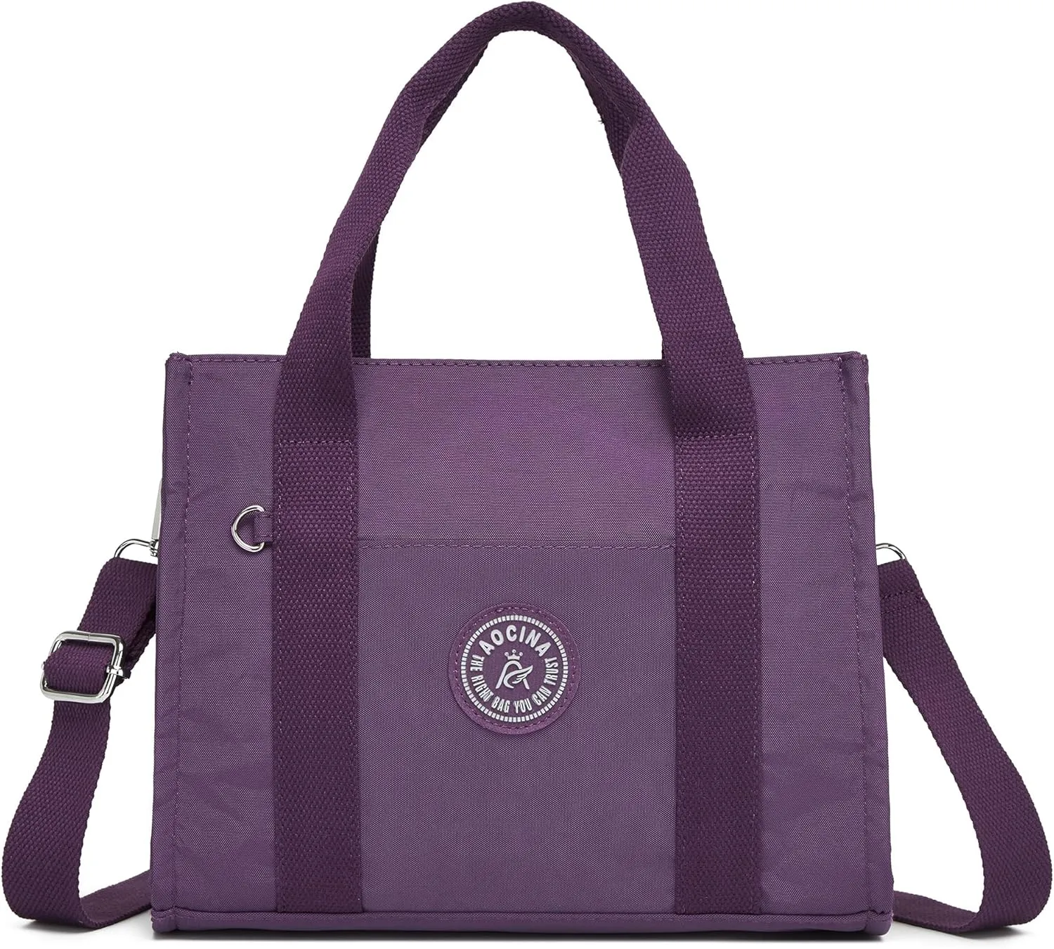 Multi-Pocket Tote Bag for Women with Zipper Lightweight Crossbody Shoulder Bag for Work Travel Nurse College Gift