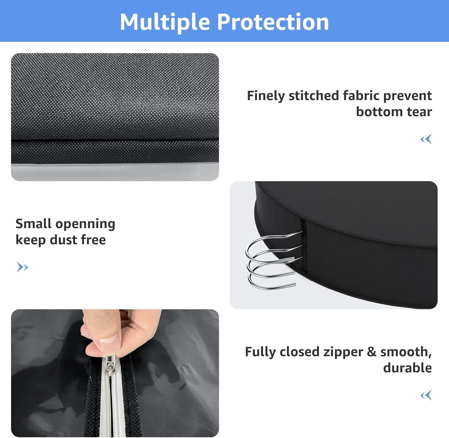 Myee 40" Garment Bags for Hanging Clothes Storage, Clear Suits Covers with 4" Gussetes for Traveling, Plastic Protector for Coat, Jacket, Sweater, Shirts, 3 Packs