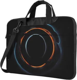 Mysterious Cosmic Black Holes Laptop Shoulder Bag Portable Laptop Bag Laptop Case Crossbody Briefcase w/Strap Handle