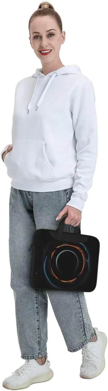 Mysterious Cosmic Black Holes Laptop Shoulder Bag Portable Laptop Bag Laptop Case Crossbody Briefcase w/Strap Handle