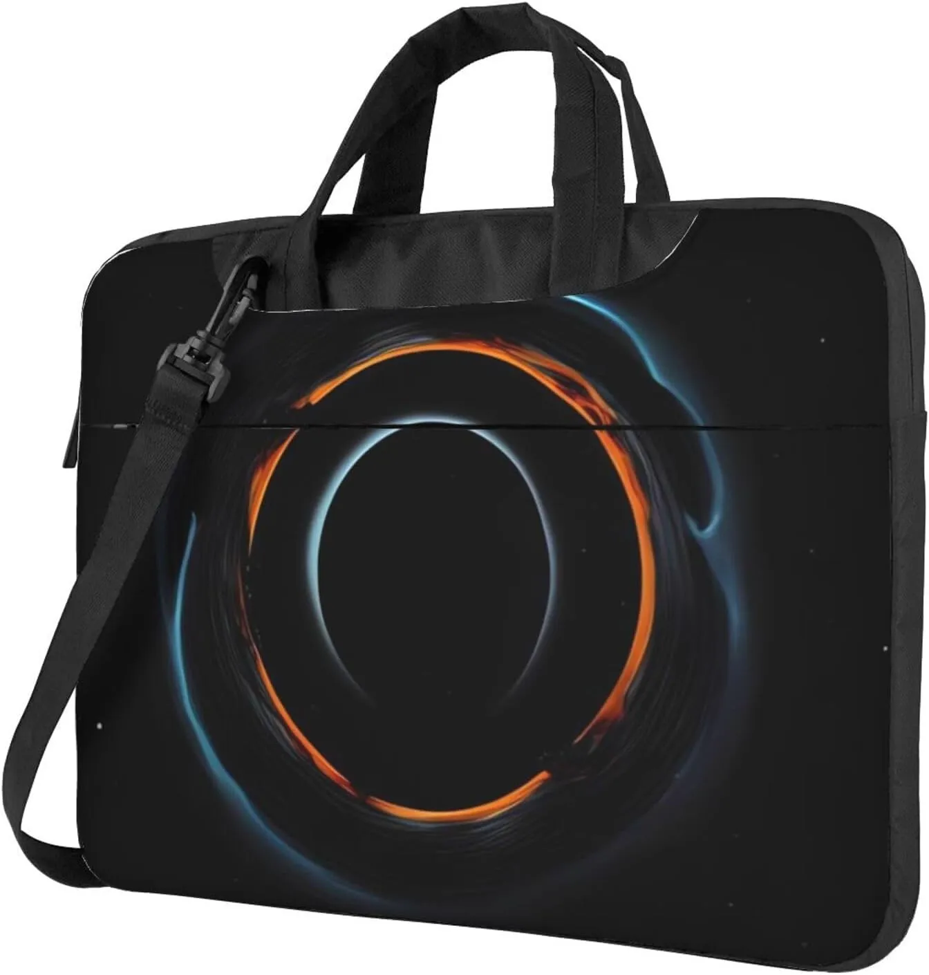 Mysterious Cosmic Black Holes Laptop Shoulder Bag Portable Laptop Bag Laptop Case Crossbody Briefcase w/Strap Handle