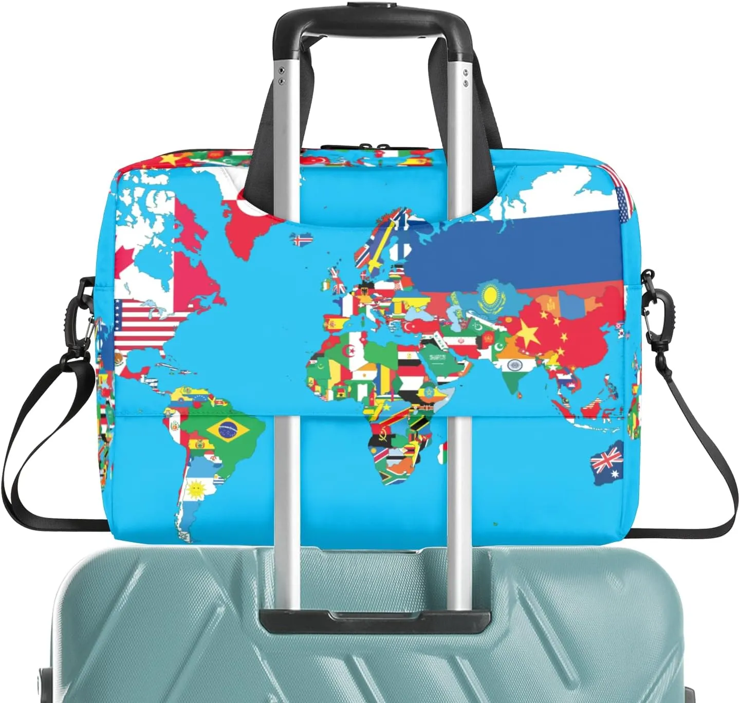 National Flag World Map 14 15 15.6 inch Laptop Briefcase Shoulder Bag Art Waterproof Travel Laptop Sleeve Case Work Computer Cover Carrying Bag