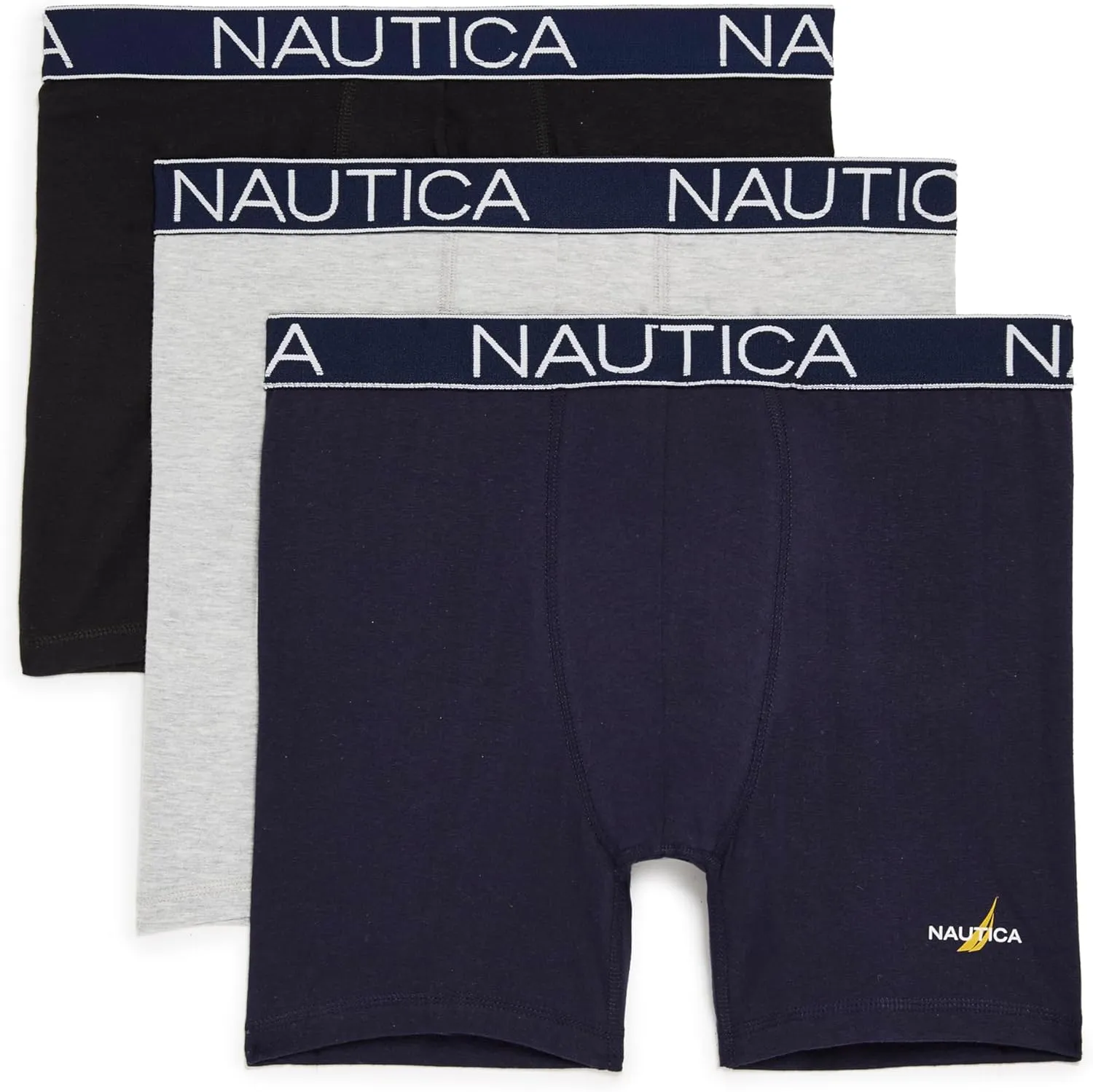 Nautica Men's 3-Pack Cotton Stretch Limited Edition Boxer Briefs