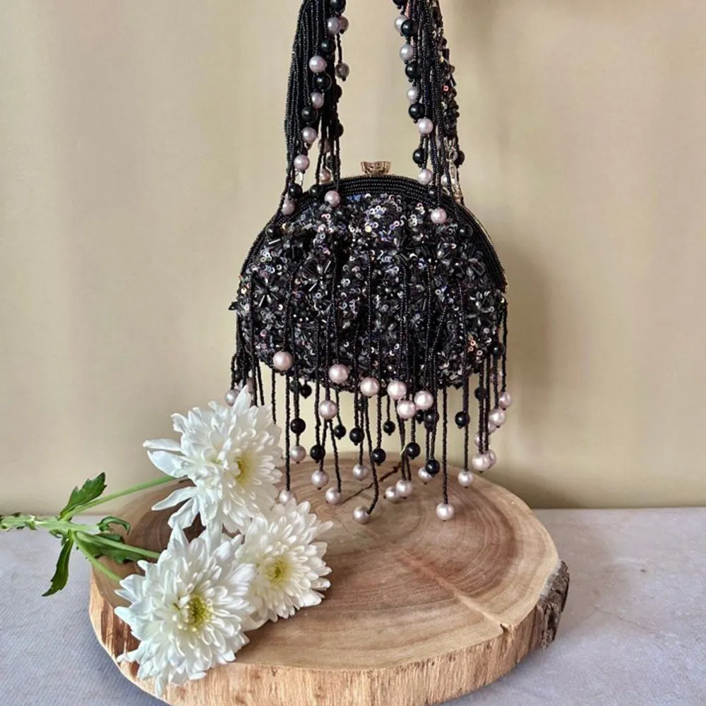 Nayaab by Sonia Noir Sequin Enchantment Clutch