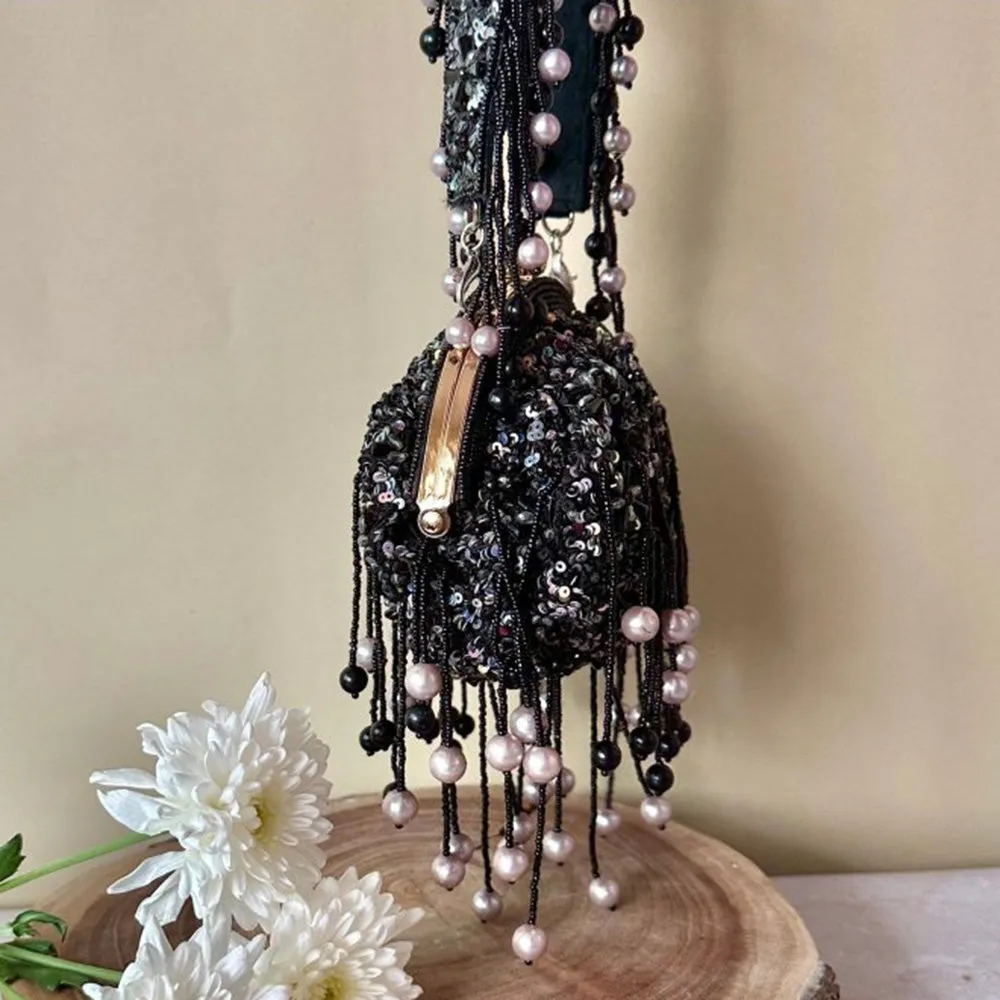 Nayaab by Sonia Noir Sequin Enchantment Clutch
