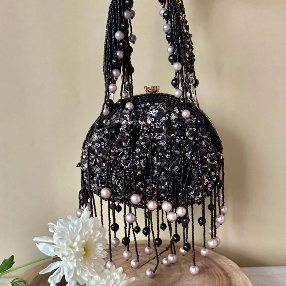 Nayaab by Sonia Noir Sequin Enchantment Clutch