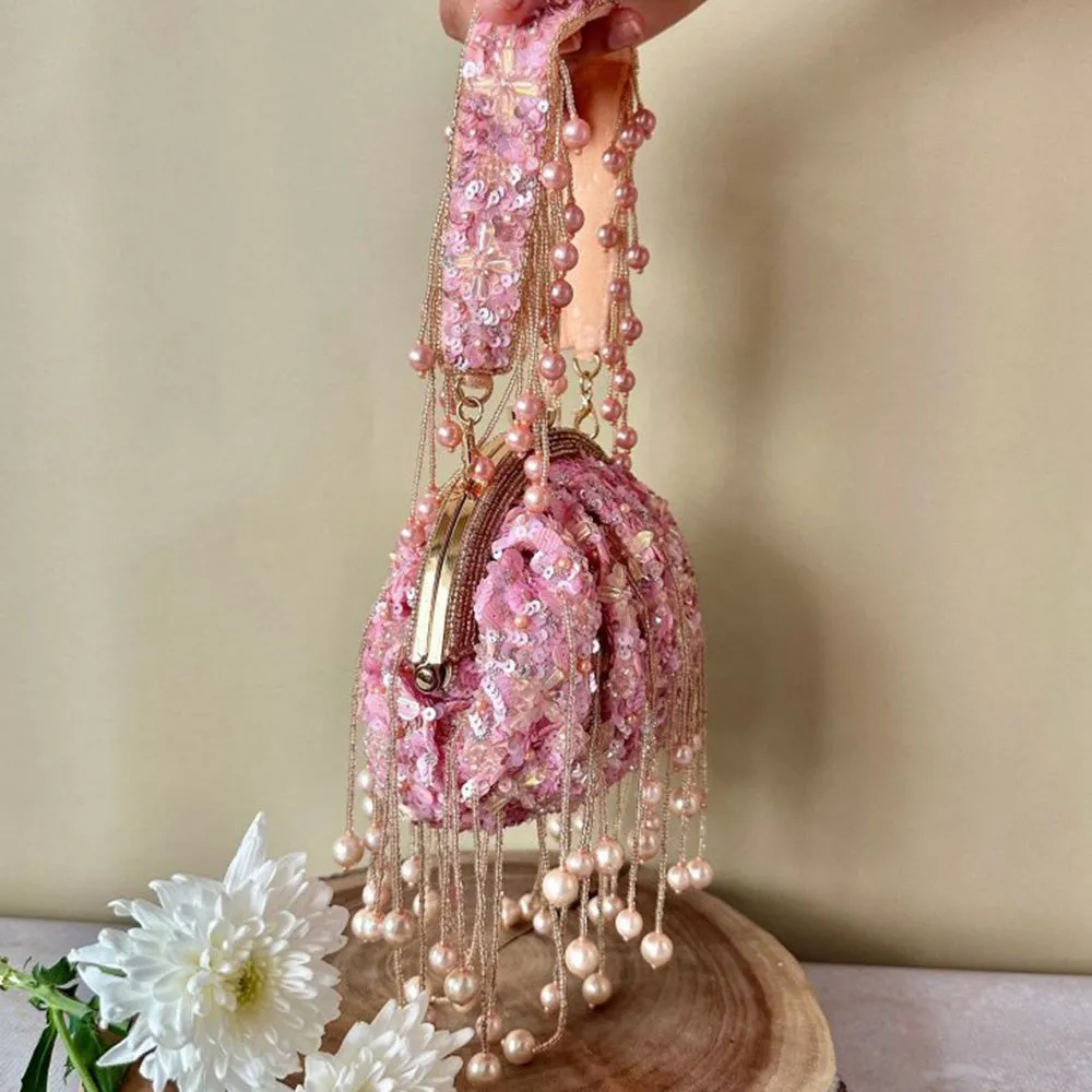 Nayaab by Sonia Rosette Sequin Enchantment Clutch
