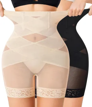 Nebility Shapewear Tummy Control Body Shaper High Waisted Butt Lifting Panties Shapewear Shorts Thigh Slimmer