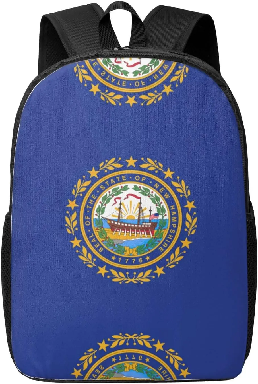 New Hampshire State Flag Print Travel Laptop Backpack,Business Work Bag, Campus Rucksack Book Bag For Men Women