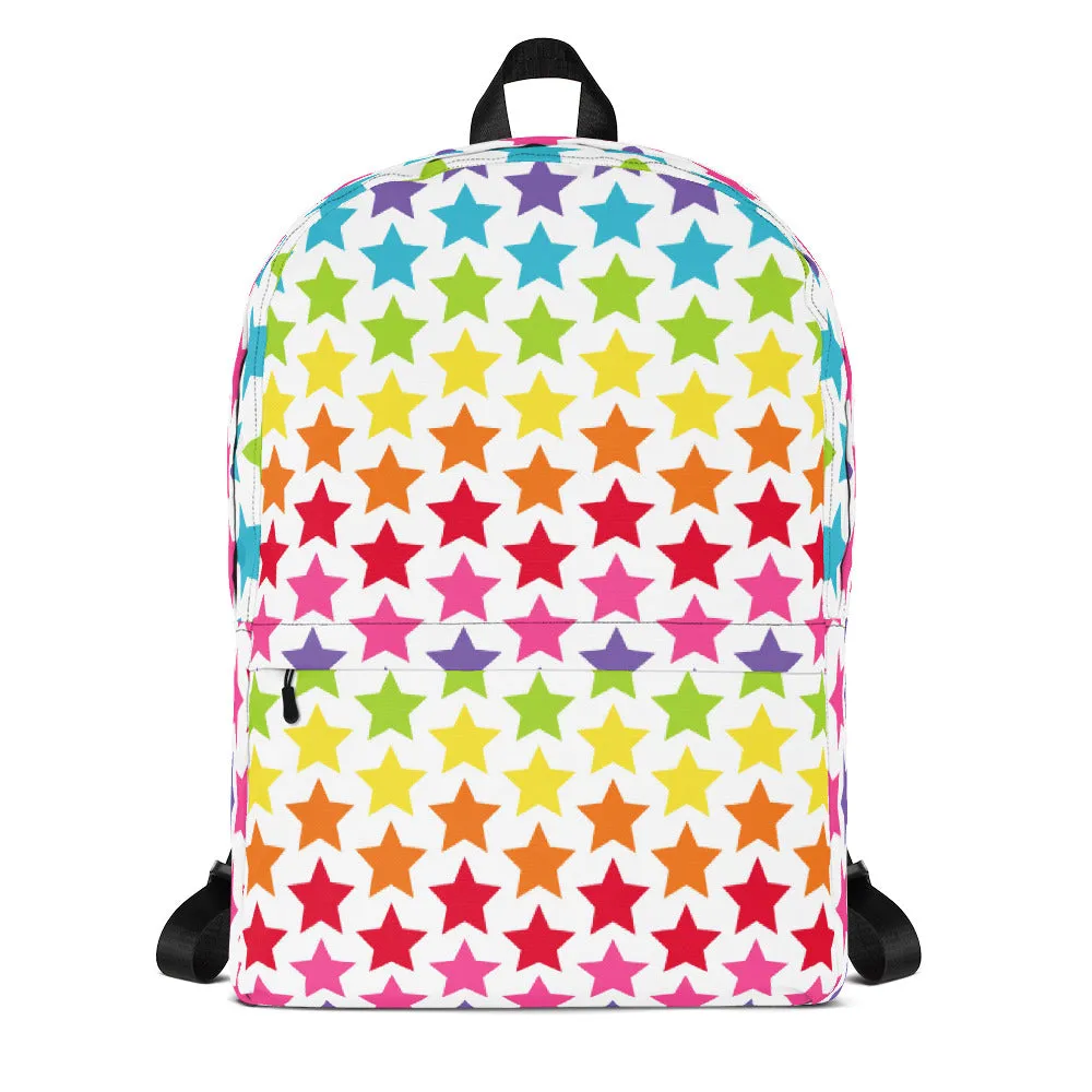 New Year sale Colorful Backpack Stars Oversized savings