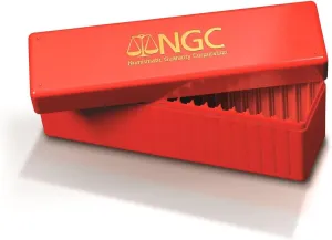 NGC Plastic Storage Box for 20 Slab Coin Holders Red