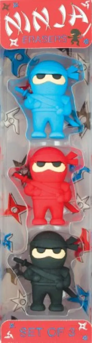 Ninja Erasers (set of 3)