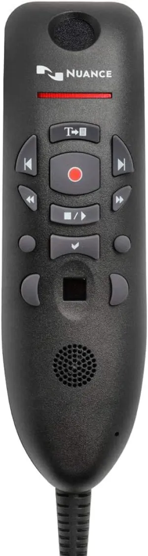 Nuance PowerMic III Dictation Microphone for Dragon with Curly Cord 2ft up to 4ft