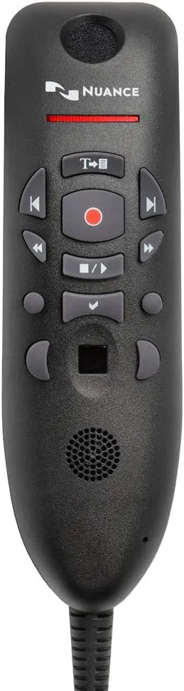 Nuance PowerMic III Dictation Microphone for Dragon with Curly Cord 2ft up to 4ft