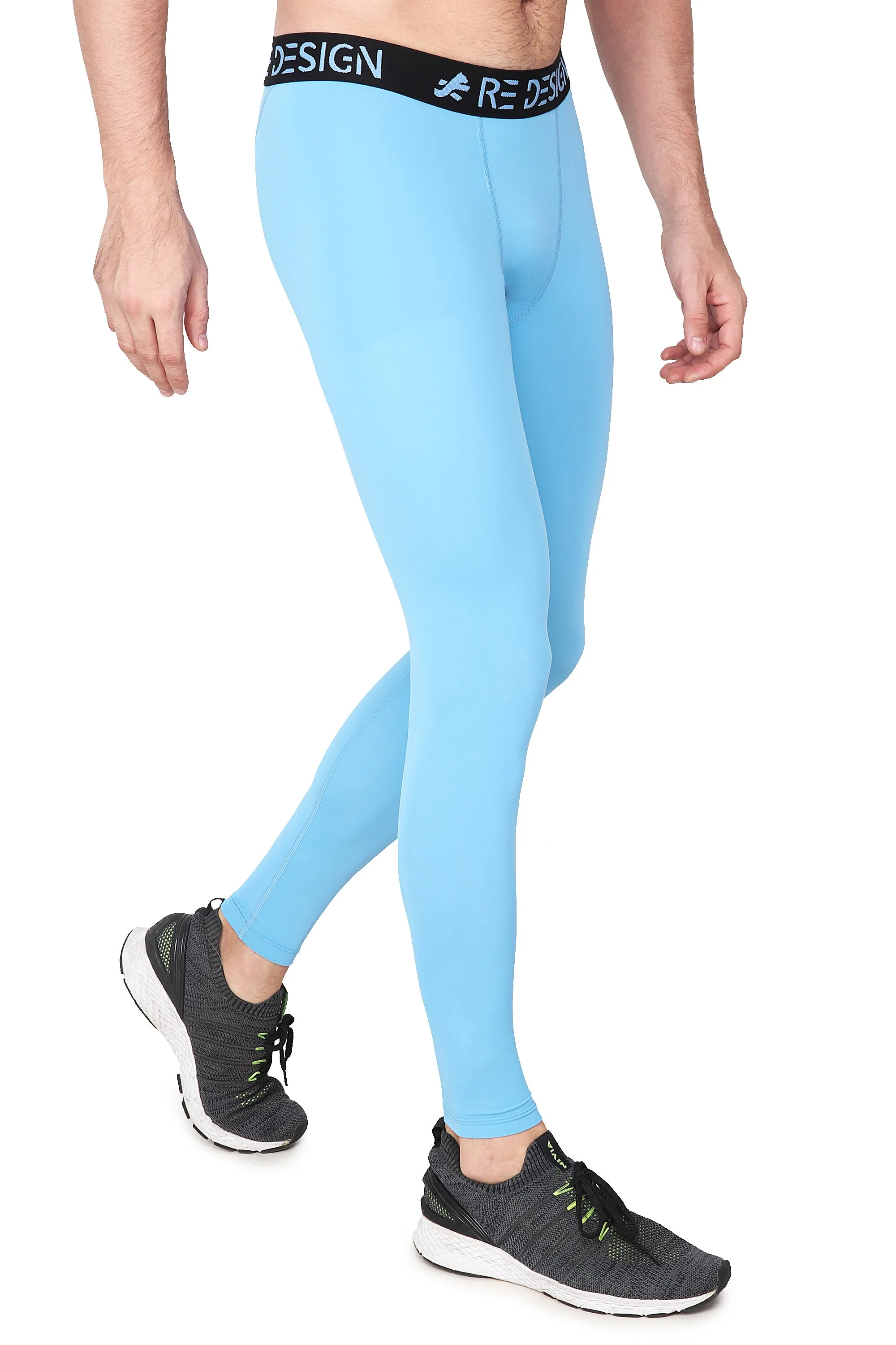 Nylon Compression Pant and Full Tights For Men (Sky Blue)