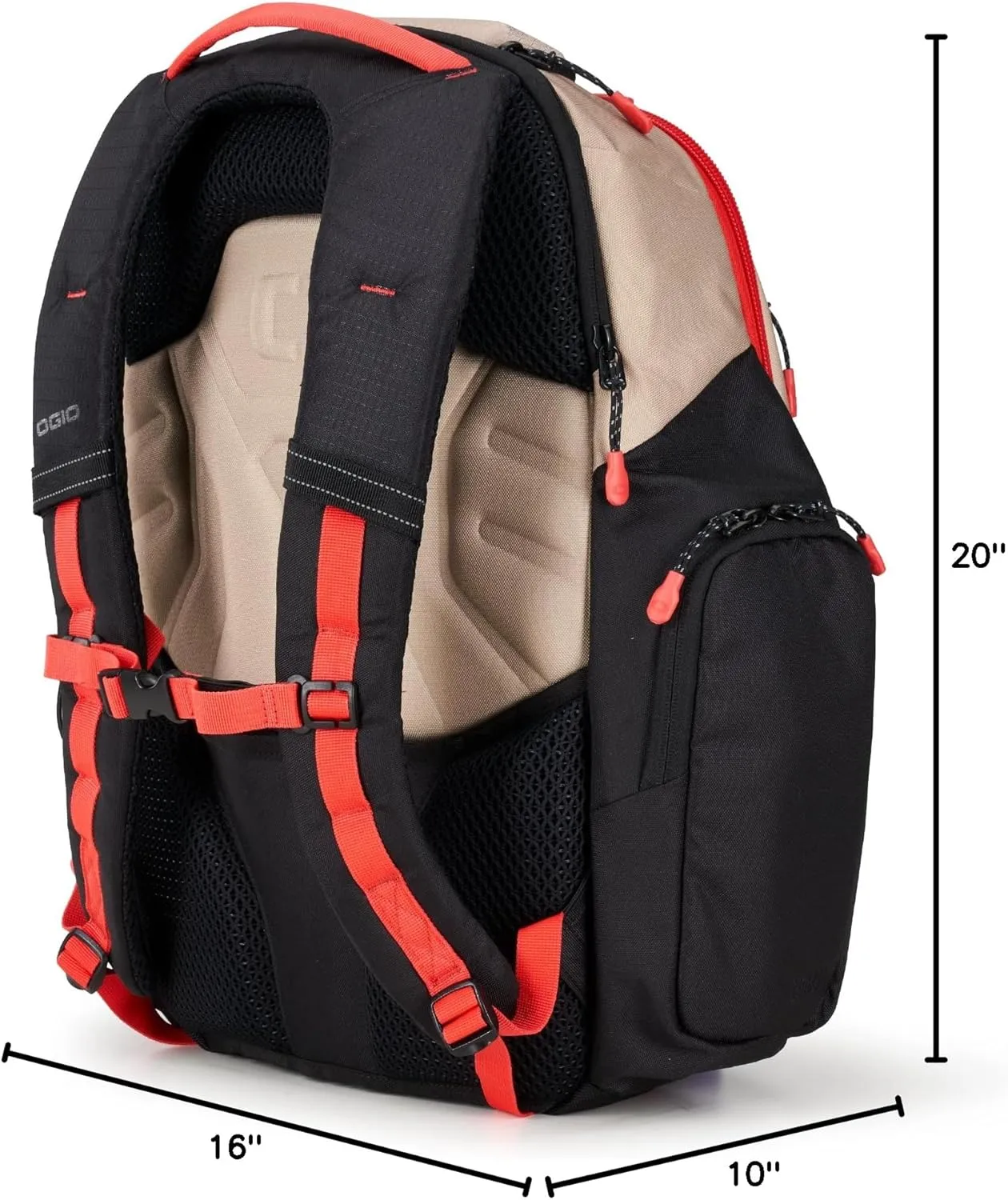 OGIO Backpack, Tan/Blue/Red, Gambit Pro (25 Liter)
