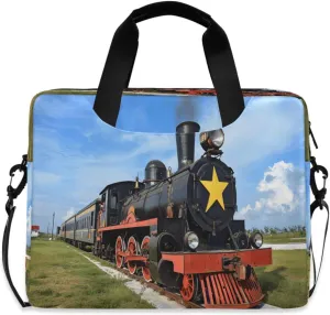 Old Black Steam Locomotive 15.6 Inch Laptop Bag Briefcase for Business, Water-Resistant Computer Bag Fits 14-16 Inch Notebook for Men Women, Office Travel Work Backpack