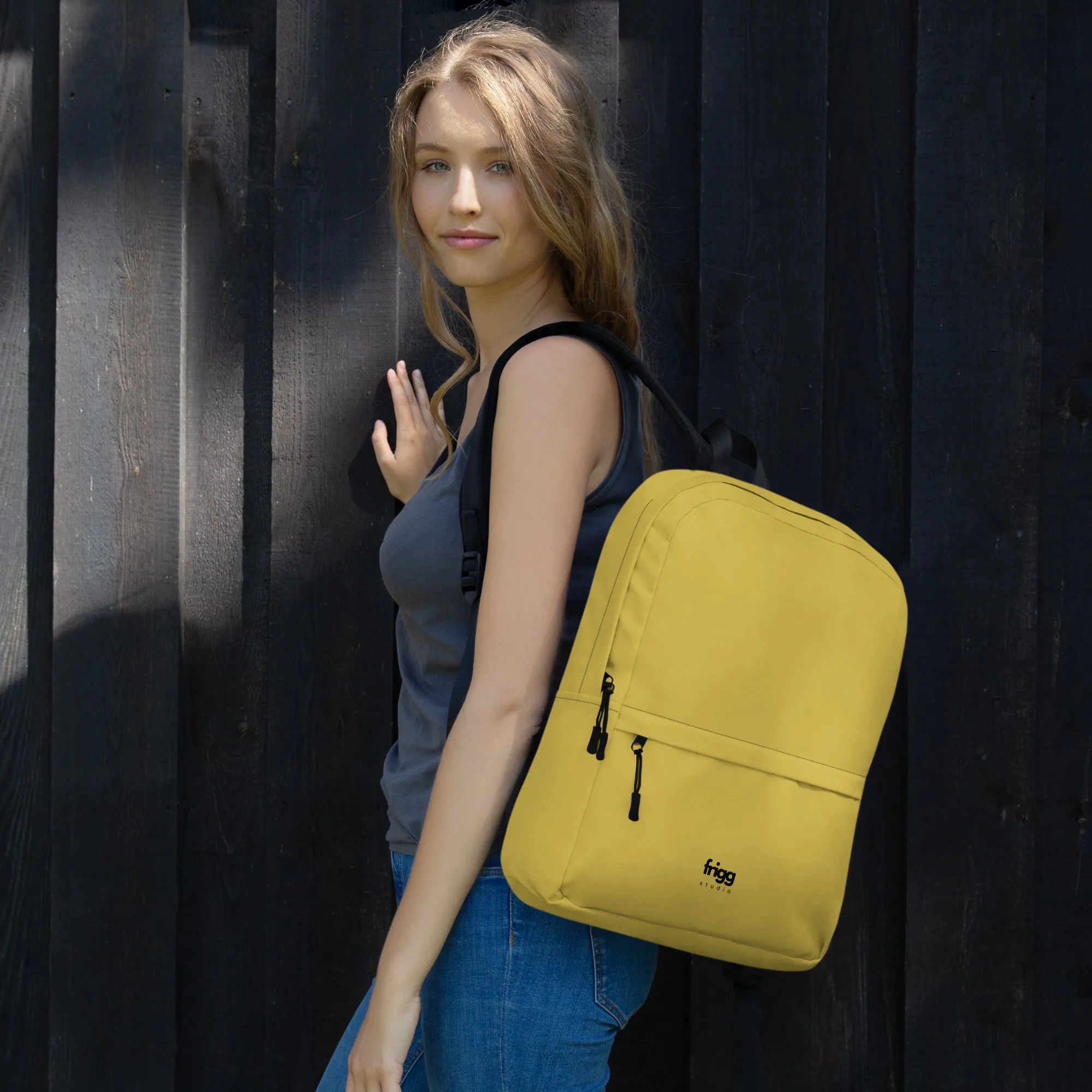 OLD GOLD - WATER-RESISTANT BACKPACK WITH LAPTOP POCKET