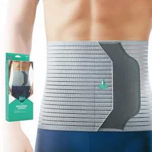OPPO 2360 Abdominal Binder - Breathable Postpartum, Postoperative, Hernia Belts - Compression Garment for Men and Women (Grey, X-Large, 1-Pack)