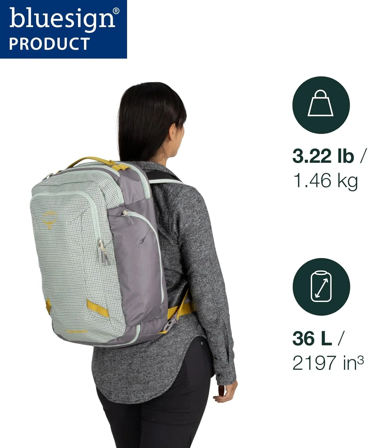 Osprey Transporter 36L Travel Pack, Frosty Mint Green