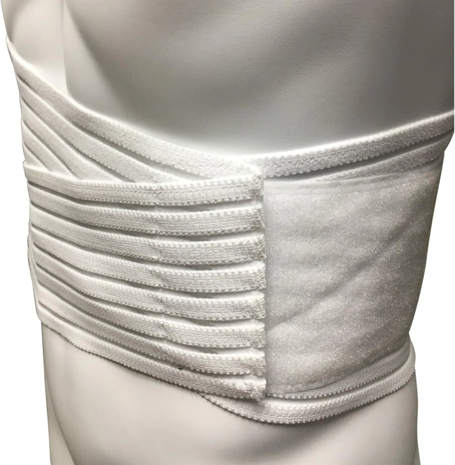 OTC Lumbosacral Support, 7-inch Lower Back, Lightweight Compression, Elastic, White, Large