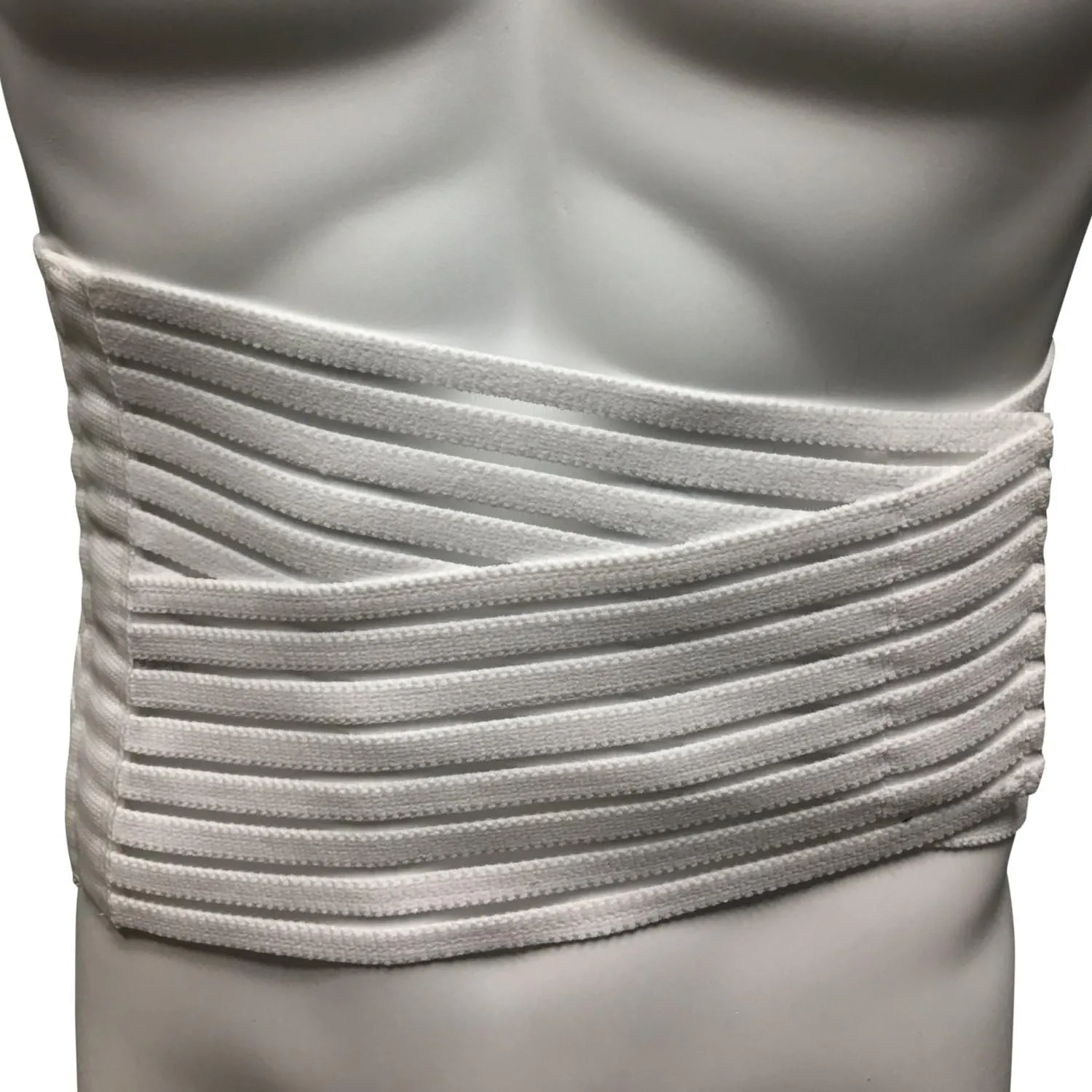OTC Lumbosacral Support, 7-inch Lower Back, Lightweight Compression, Elastic, White, Large