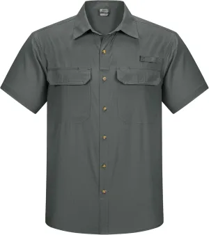 Outdoor Ventures Men's Lightweight Short Sleeve Fishing Shirt UPF 50 Button Down Quick Dry Cooling Hiking Travel Safari Shirt