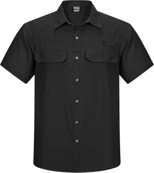 Outdoor Ventures Men's Lightweight Short Sleeve Fishing Shirt UPF 50 Button Down Quick Dry Cooling Hiking Travel Safari Shirt