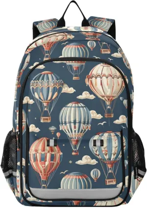 Palace Air Balloon Backpack for Boys Girls Elementary School Bag Kids Bookbag Travel Rucksack With Reflective Stripes