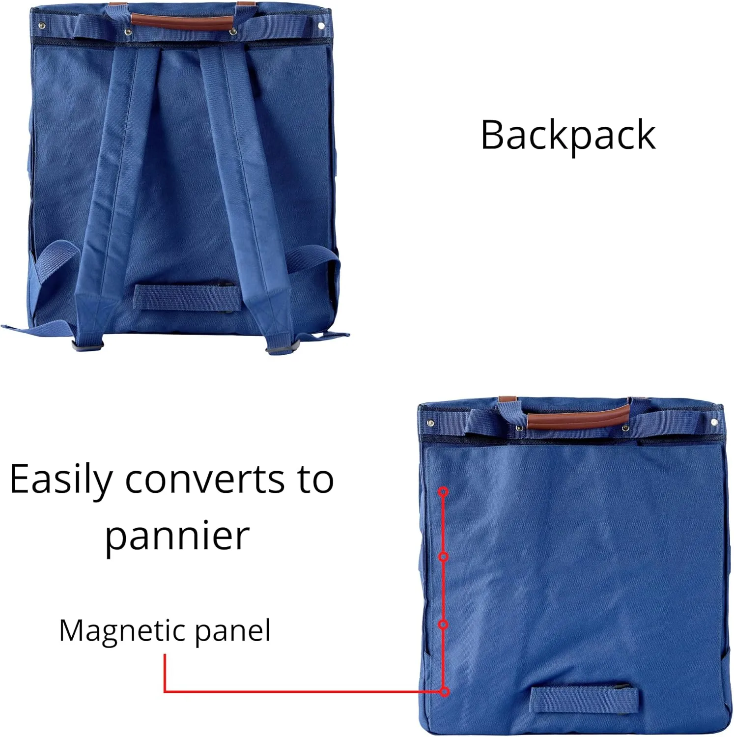 Pannier & Backpack (Convertible) - The Richmond - Stylish & Water Resistant Bike Bag