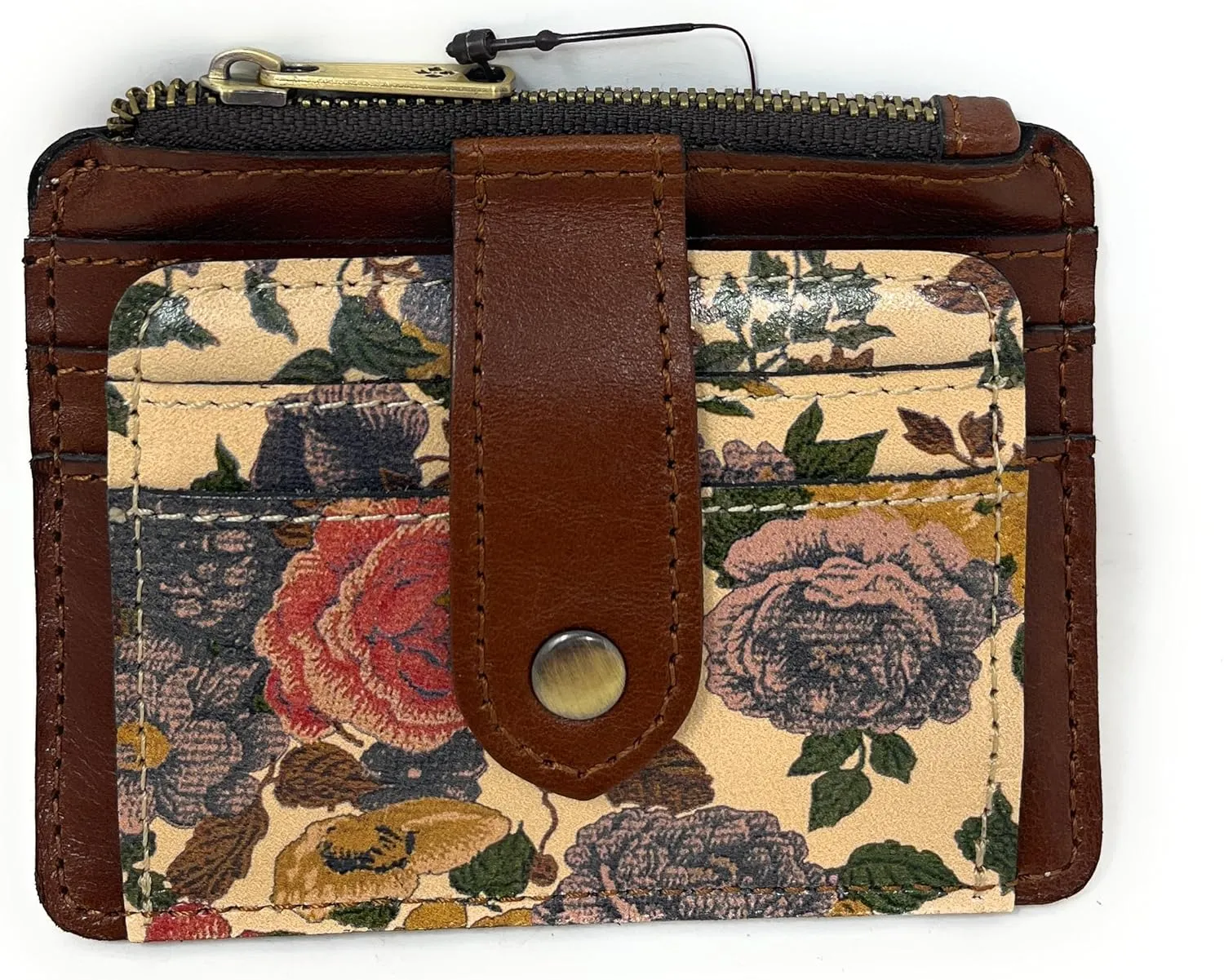 Patricia Nash Leather Cassis ID Card Case Wallet, Natural
