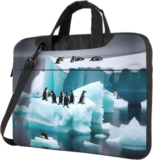 Penguins On The Iceberg Print Messenger Bag & Case Shoulder Strap Fashionable Laptop Bag for Business Travel