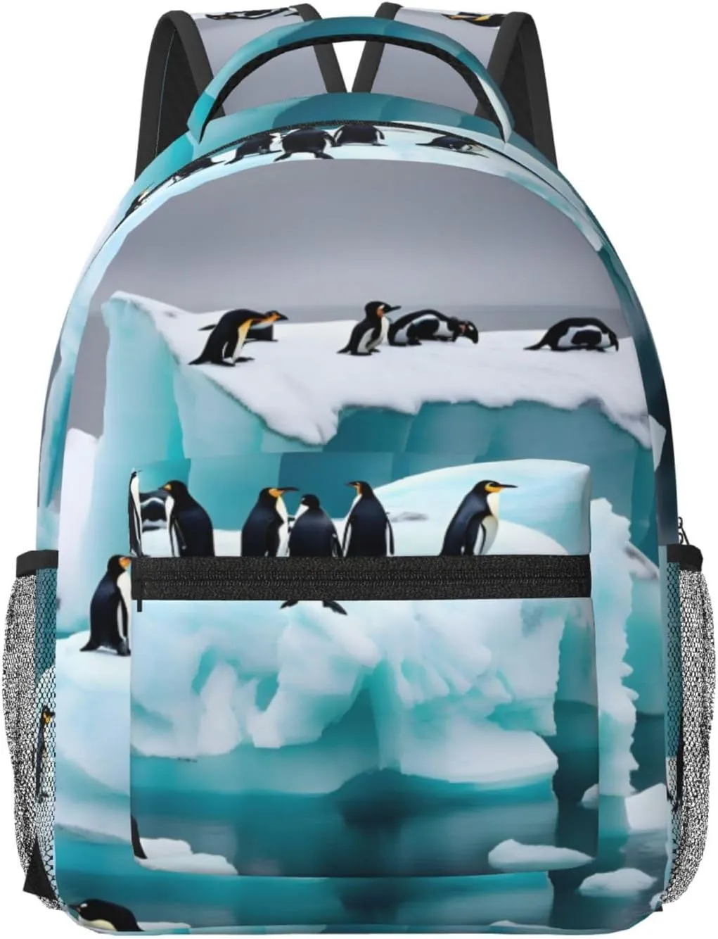 Penguins On The Iceberg Print Travel Backpack Carry On Flight Approved,Water-Resistant Laptop Backpack For Men Women