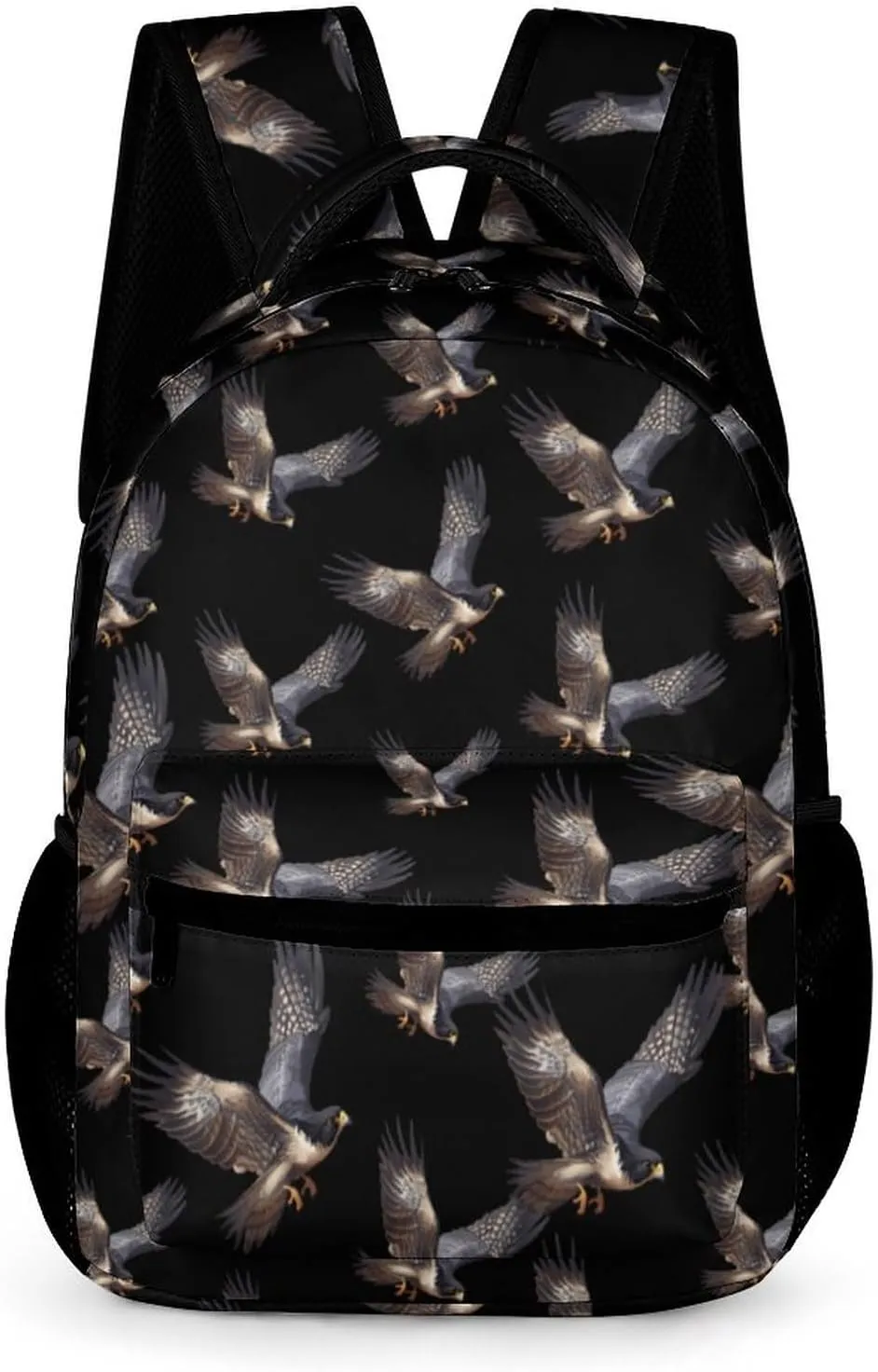 Peregrine Falcon Flying Backpack Travel Daypack Print Back Pack Lightweight Laptop Shoulder Bag