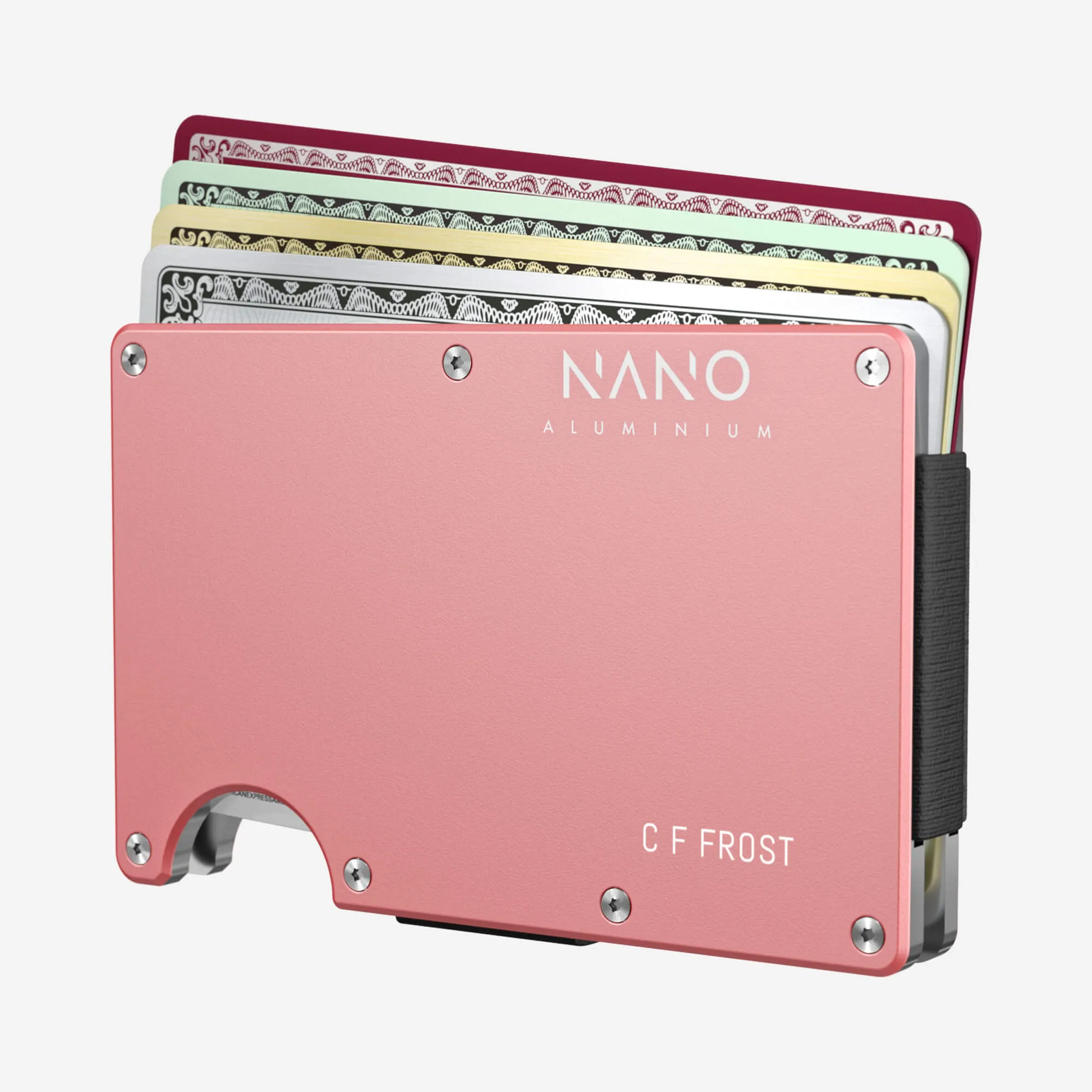 Personalised AirTag Money Clip Wallet (Sunset Blush)