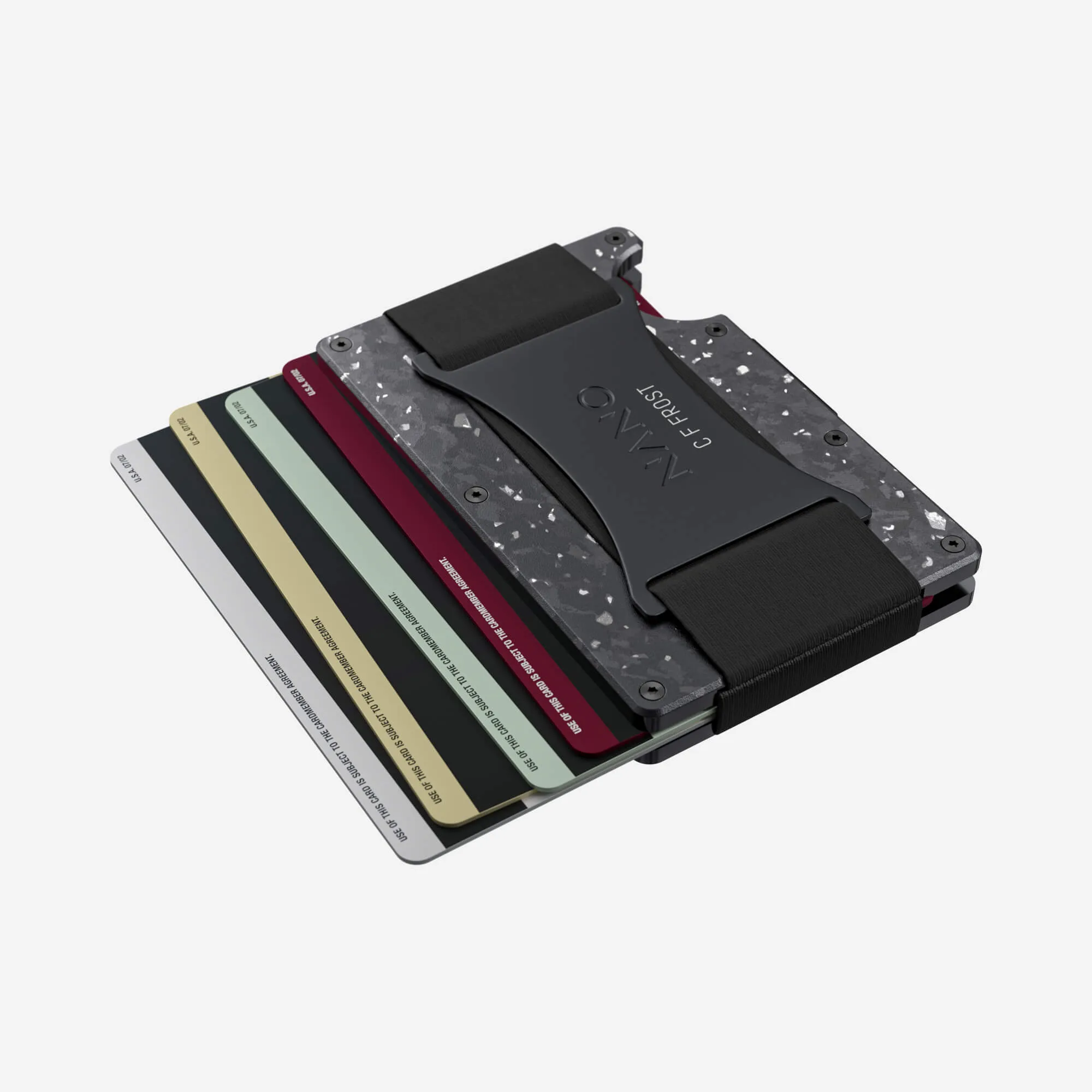 Personalised Cash Strap Wallet (Nero/Argento)