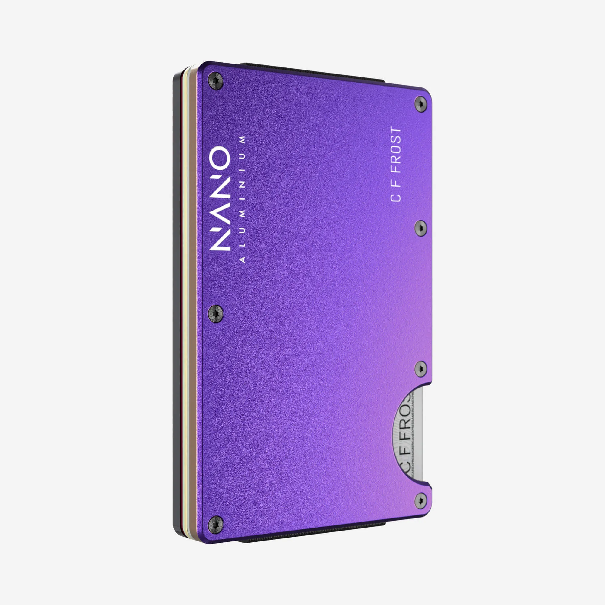 Personalised Money Clip Wallet (Nebula Purple)