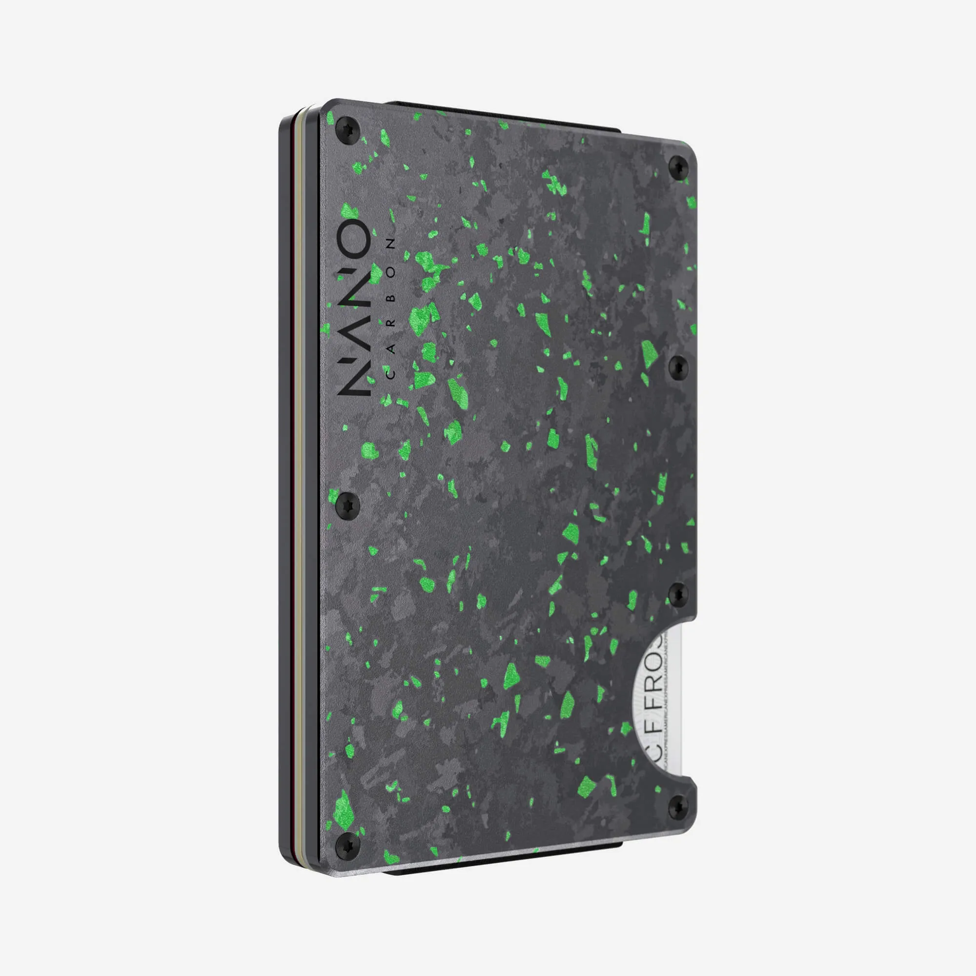 Personalised Money Clip Wallet (Nero/Verde)