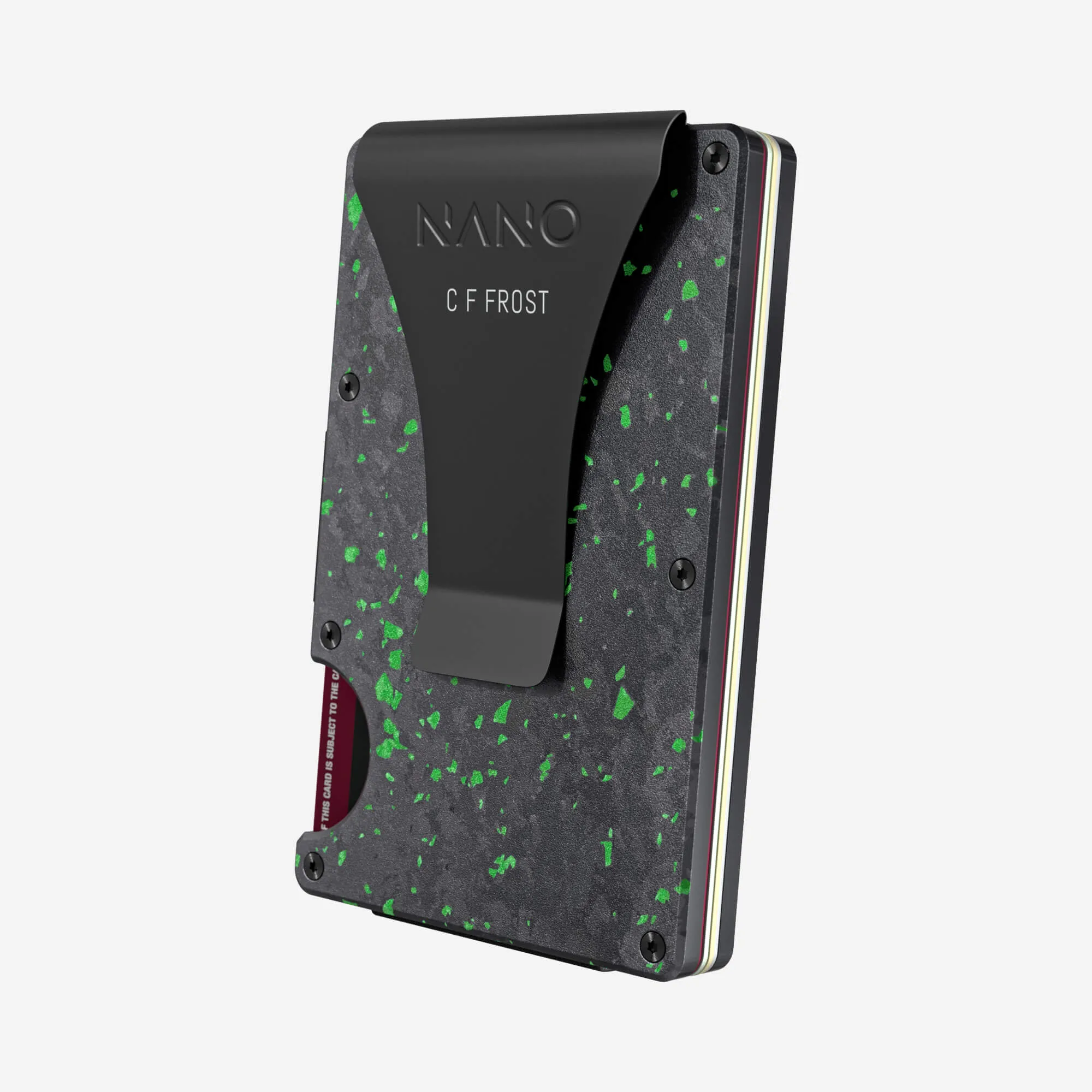 Personalised Money Clip Wallet (Nero/Verde)