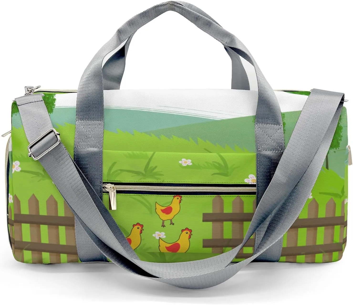 Personalized Name Duffel Bag Farm Life Chicken On-the-Go Fitness: Travel Bags Designed for Active Living