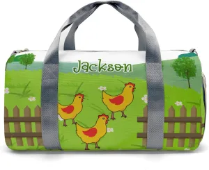 Personalized Name Duffel Bag Farm Life Chicken On-the-Go Fitness: Travel Bags Designed for Active Living