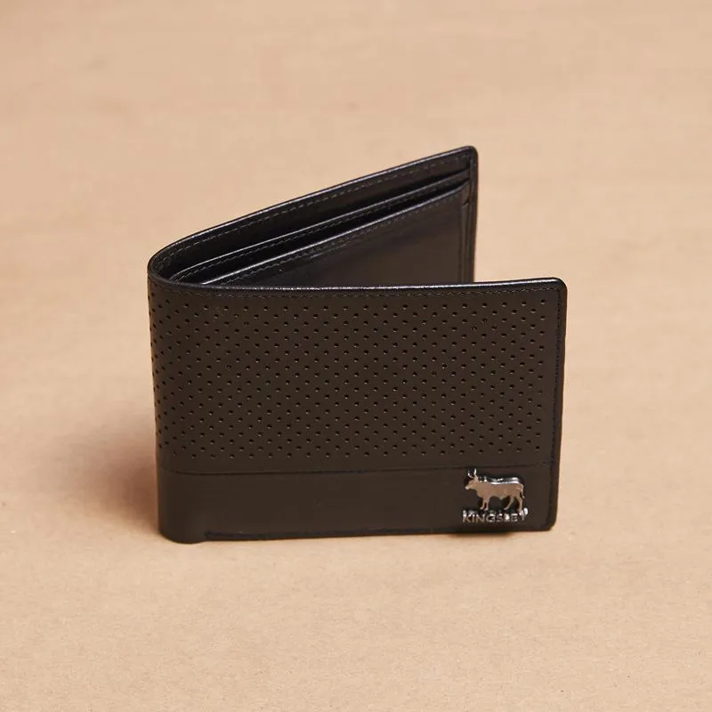 Pin Punched Metal Trim Wallet Mamba