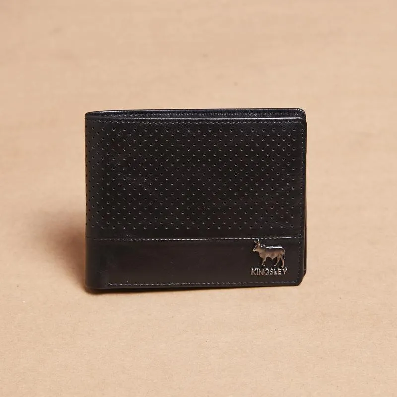 Pin Punched Metal Trim Wallet Mamba