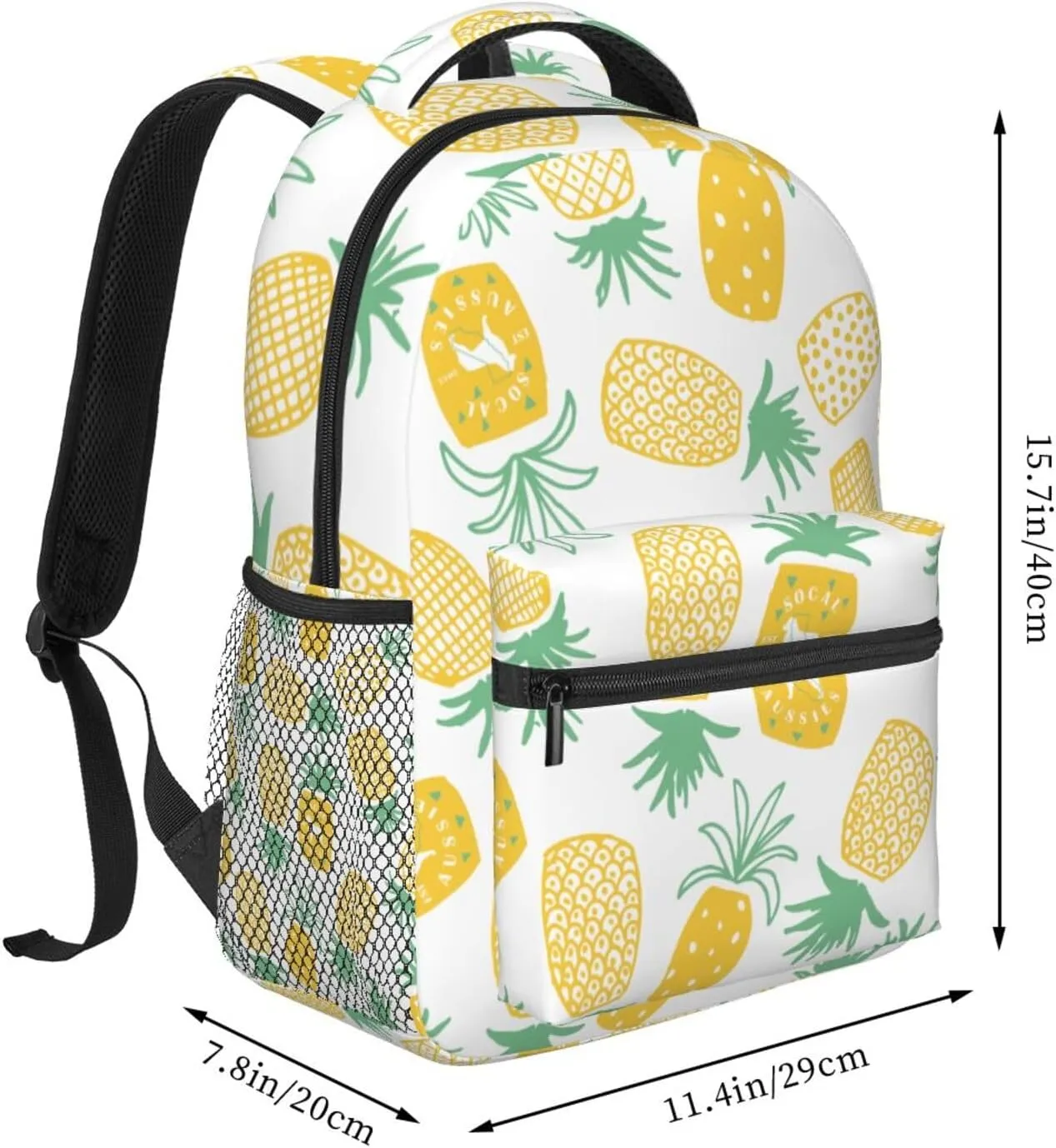 Pineapple Backpack Laptop Backpack Sports Travel Shoulder bag Light casual backpack