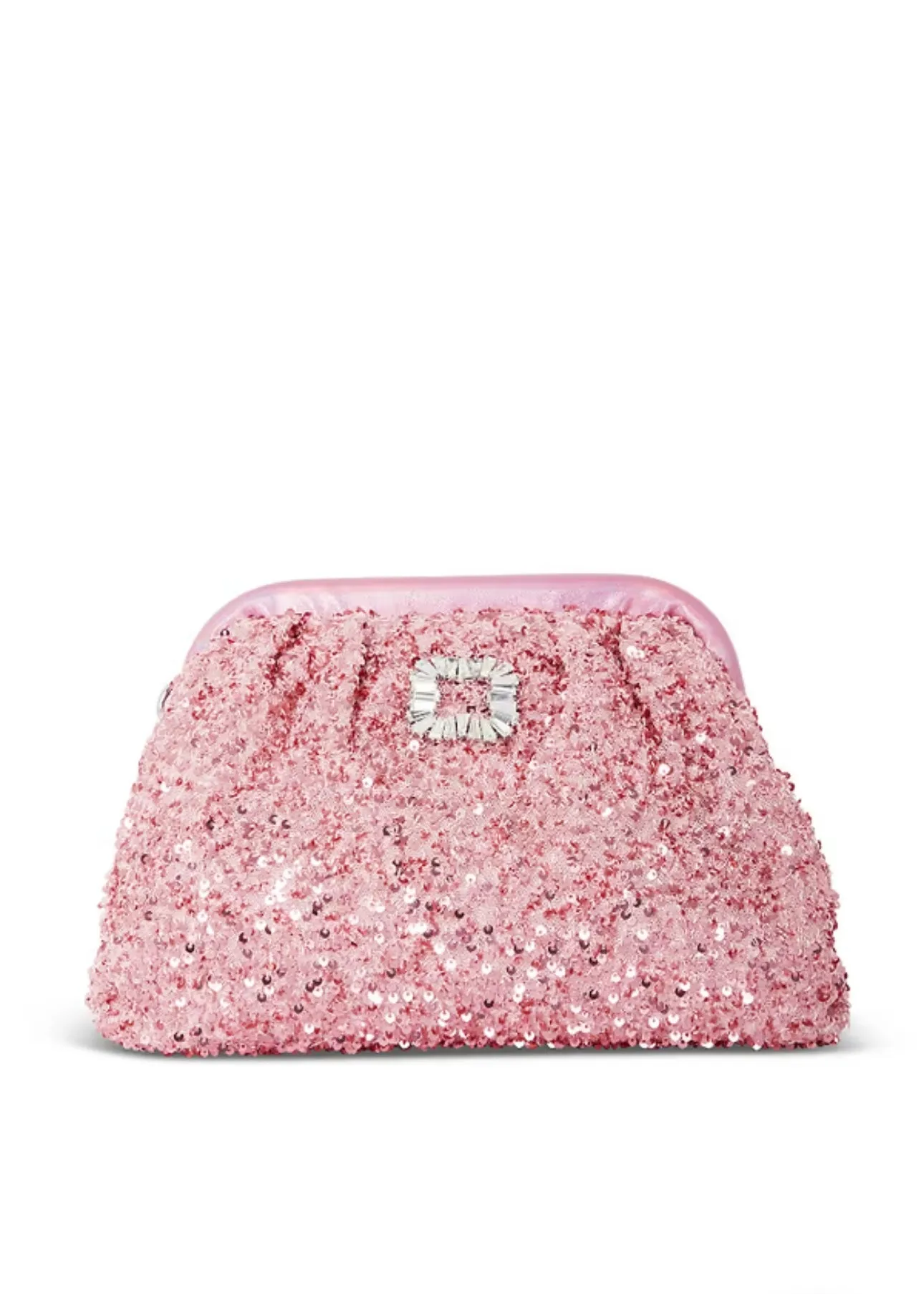 Pink Sequin Clutch Bag