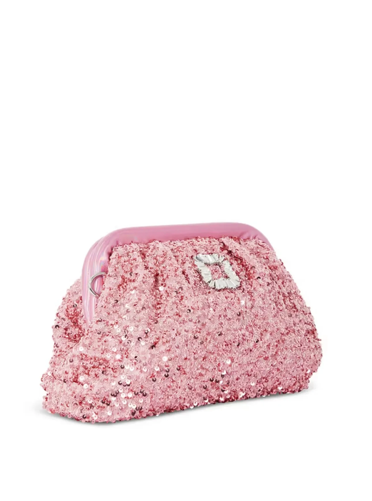 Pink Sequin Clutch Bag
