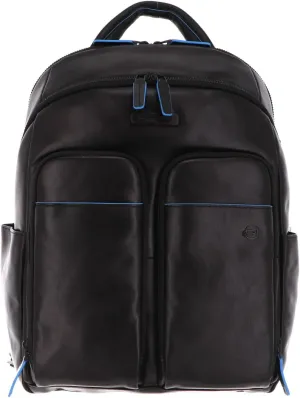 Piquadro Blue Square Revamp RFID Computer Backpack Black, Black, One Size