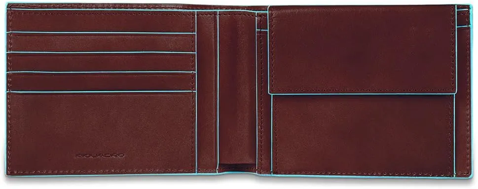 Piquadro Men Coin Purse, Mahogany, 12cm